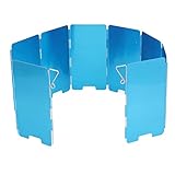 Fydun Aluminum Windscreen for Folding Camping Stove 9 Plates Outdoor Windshield Picnic Backpacking