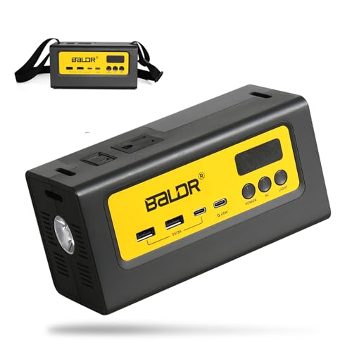 BALDR Estación de energía portátil de 28000 mAh, 90 Wh LiFePO4 batería de reserva para camping, generador solar de...