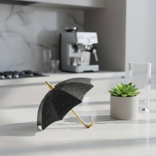 Passoire à thé céramique originale infuseur parapluie noir mat