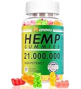 Hemp Gummies Bears for Fulfilling Bedtime and Discomfort Care - High Potency 21,000 Fruity Organi...