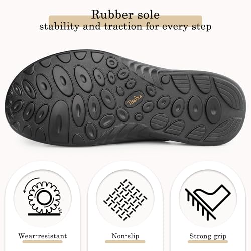 Image of Mens Adjustable Slides Cross Napa Leather Open Toe Sandals Soft Memory Foam Slip On Sandlas Classic Dress Slides Summer Beach Comfy Slippers Rubber Non Slip Sole Brown EU46 /US13