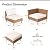 LAUSAINT HOME Outdoor Patio Furniture, 8 Piece Outdoor Sectional Sofa PE Rattan Wicker Patio Conversation Sets,All Weather Patio Furniture Set with Thick Cushions for Garden, Poolside, Backyard(Beige)