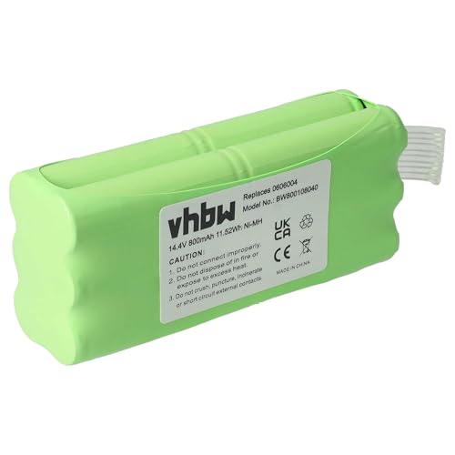 vhbw Batterie Compatible avec Dirt Devil Libero M606-1, M606-2, M606-3, M606-4 aspirateur (800mAh, 14,4V, NiMH)
