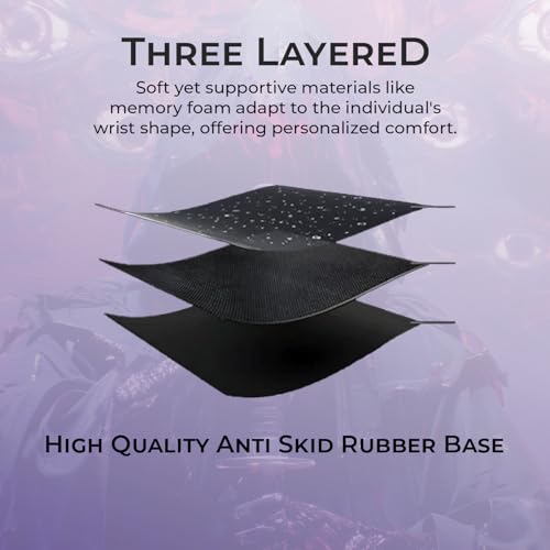 Image of BESTOR Anime Series Mouse Pad Dark Reaper Samurai Mouse pad with Anti-fray Stitching, Waterproof Surface & Non-Slip Rubber Base Stitched Edges Gaming Mouse Mat for Laptop (60cmx34cm)