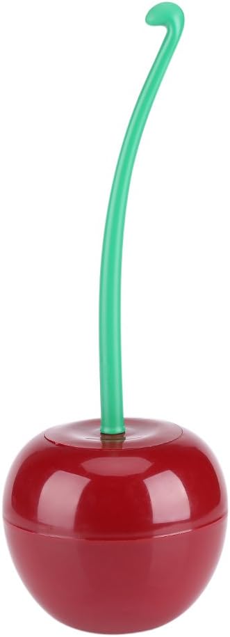 Toilet Brush & Holder, Cherry Shaped Bathroom Tool Toilet Bowl Brush and Holder Standing Set
