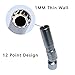 14mm Magnetic Thin Walled Spark Plug Socket Universal Joint 3/8-Inch Drive 12 point Swivel Socket Removal Tool 12pt 96L (14mm) Compatible with BMW NISSAN