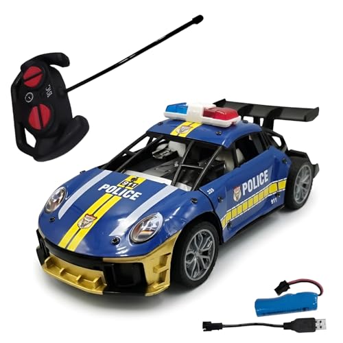 Image of WireScorts Rechargeable Metal Remote Control Car for Kids, High Speed RC Car for Kid, RC Car for Kids, Metal Die Cast Remote Control Car for Boys with Light, Pack of 1, Multicolor