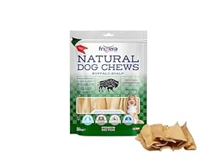 Frigera Büffelkopfhaut 250g – Natürliche, Proteinreiche Leckerlis für Hunde, Gluten- und Getreidefrei, Hochwertige Hundesnacks ohne Zusatzstoffe