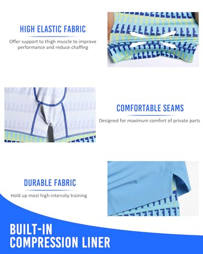 Image of maamgic Mens 5 inch Gym Running Shorts for Men 2 in 1 Quick Dry Workout Athletic Shorts