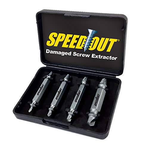 Image of Unique Gadget Speed Out Damaged Screw Extractor 4 Piece Set For Any Size Screw OR Bolt - SOPKG21213-T