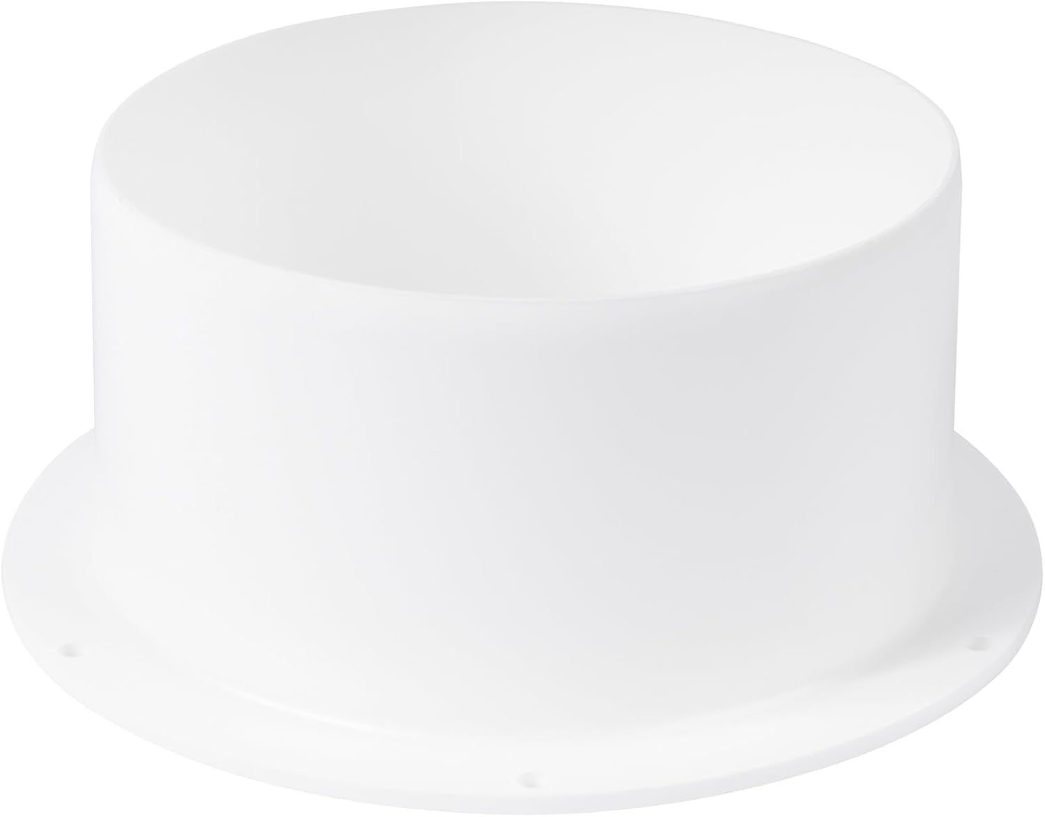 HVAC OV 4" inch duct flange for 4" inch pipe with wall mount connection. Plastic connector for heating and cooling systems, ventilation, exhaust/dryer vent connector. straight or flexible pipes (4")