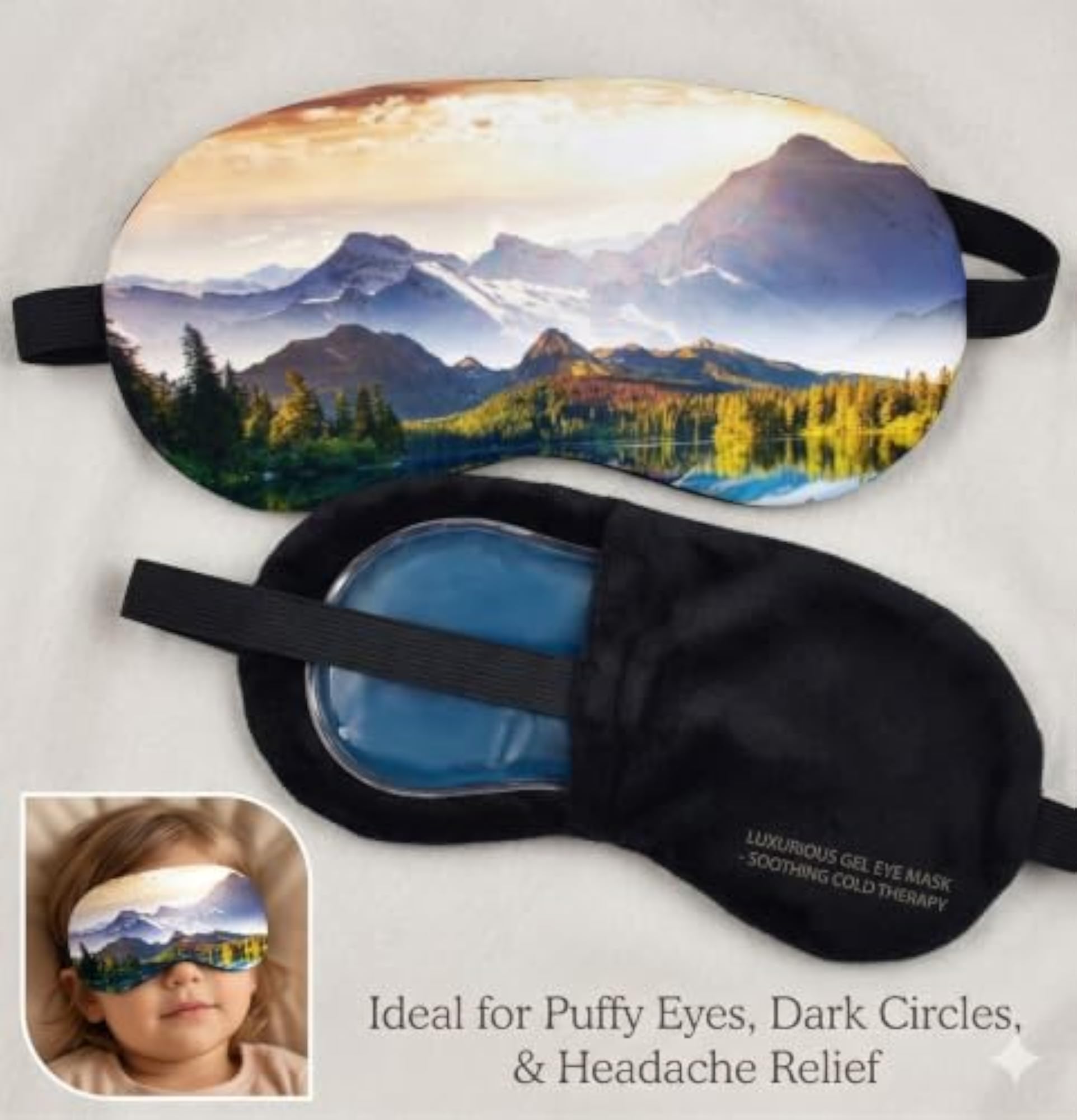 Cooling Gel Eye Mask, Hot & Cold Therapy for Relaxation