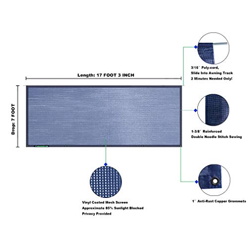 Image of RV Awning Mesh Sun Shade Screen for Motorhome Camper Trailer Sunshade