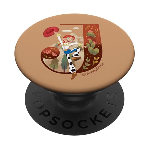 Disney and Pixar Alphabet Monogram Toy Story Letter J Jessie PopSockets Swappable PopGrip, Black