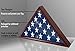 Americanflat Large Flag Display Case - Fits Folded 5x9.5' Burial Flags - Silhouette Collection - Display Box for Wall or Tabletop - Mahogany