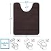 Buganda Memory Foam U-Shaped Contour Toilet Rugs, Non Slip Absorbent, Thick Soft Washable Bathroom Mat, Floor Carpet Bath Rugs Mat for Toilet Base (24