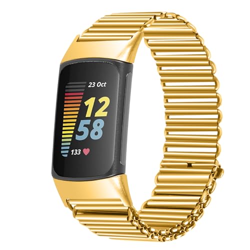 Correa metálica ajustable para Fitbit Charge 5 y 6 miniatura 1