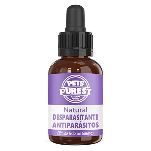 Pets Purest Desparasitante antiparasitario 100% natural para perros, gatos, aves, conejos y mascotas Elimina todos los gusanos lombrices intestinales anquilostomas gusano látigo 1-2 años de suministro