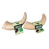 Rozie’s Naturals Water Buffalo Horn Core- Inner Component of Buffalo Horn, Durable Chew, Great Alternative to Raw-Hide & Hard Antler Dog Chew, Large -2 Pack, 10 oz