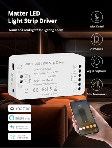 Controlador LED Smart High Power Matter 12V-24V 600W miniatura 2