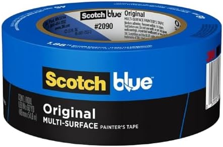 ScotchBlue Original Multi-Surface Painters Tape, 2 Inch Wide (1.88 in. x 60 Yds), 1 Roll Blue Paint Tape Protects Surfaces & Removes Easily, Masking Tape for Indoor and Outdoor Use (2090-48NC)