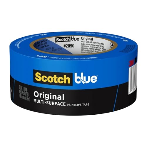 ScotchBlue 2090-48A Abklebeband für alle Oberflächen(bemalte Wand, Holz, Glas und Metall / 3D Drucker bzw. Filamente), 48 mm x 55 m, 1 Rolle