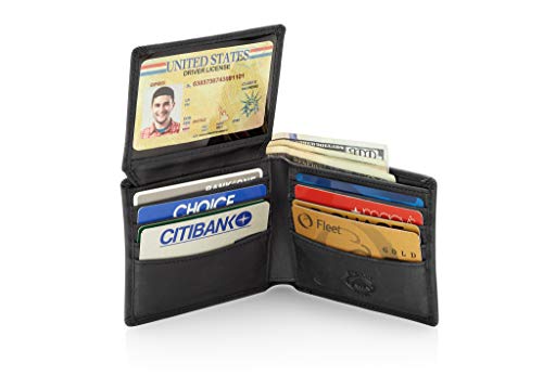 Image of Stealth Mode Leather Bifold Wallet for Men With ID Window and RFID Blocking