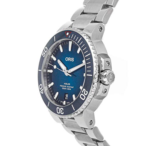 Oris Aquis Mechanical (Automatic) Teal Dial Mens Watch 01 733 7732 4185-Set (Certified Pre-Owned) #TOP1