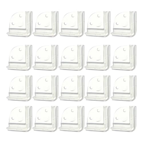 CLISPEED Protector de Esquinas para Mesa de Té y Escritorio, 20 Unidades de Silicona Transparente, Protección Anticolisión, Seguridad Infantil para Muebles y Bordes, Fácil