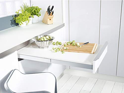 Gedotec Tischbeschlag Allungabile Tisch-Ausziehbeschlag Topaflex | Tischauszug con Rigido Front | Ausziehtisch-Beschlag per Profondità Min. 500 mm | Ausziehlänge 810 mm | Portata: 30 kg | 1 Pezzo - Image 3