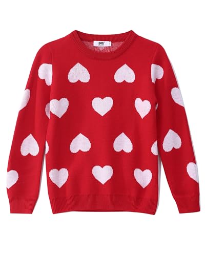 Image of Kids Crewneck Pullover Sweater Cute Pattern Long Sleeve Sweatshirt Holiday Costumes for 5-14 Years Child