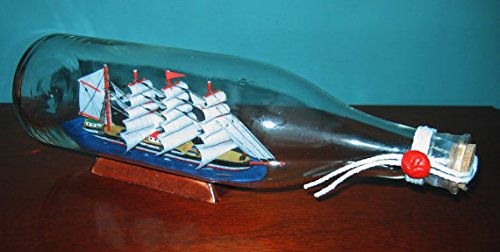 Ship in a Bottle Huge 11 Long FIVE MASTED CLIPPER New in Box