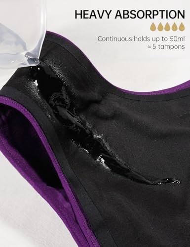 Women's Cotton Period underwear leakproof high absorbency 3 Pack Regular & Plus Size2