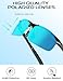 ATTCL Polarized Sunglasses for Men Sports: UV Protection Anti Glare Wrap Around Lightweight Metal Sun Glasses Driving Fishing Golf Running 8177 black-blue