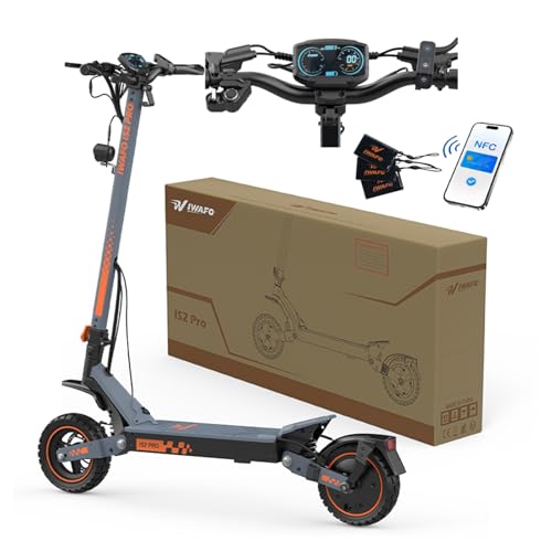 Iwafo Is2 Pro Patinete Eléctrico para Adultos, Autonomía De 50-70 Km, Frenos Dobles, Neumáticos Antipinchazos De 10 Pulgadas Al Vacío, Pantalla Avanzada, Control Mediante Aplicación, Altura Regulable