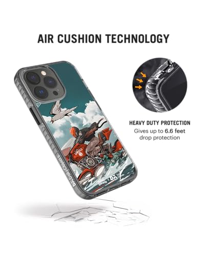 Image of DailyObjects Freedom Life Freedom Ride Stride 2.0 Magnetic Case Cover Compatible with iPhone 14 Pro Max | Wireless Charging Slim Back Cover | 2 Layer Edge Protection & Shockproof