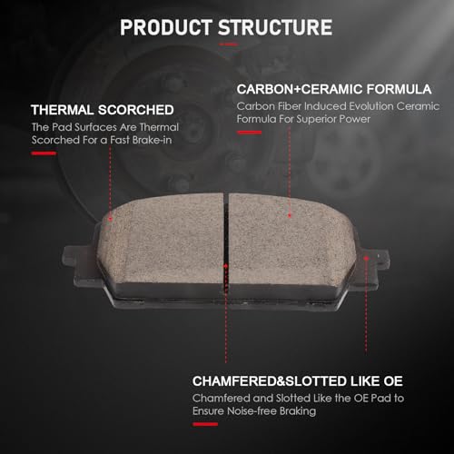 Image of cciyu D2380 Brake Pads w /Hardware Front Disc Brake Pad Set