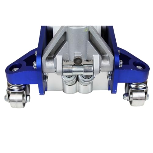 K Tool International 63099 3 Ton Automotive Aluminum Service Floor Jack for Garages, Repair Shops, and DIY, 6,000 lbs. Capacity, Hydraulic Lifting Range 3.75\" - 19.25\", Dual Pump, Blue/Silver