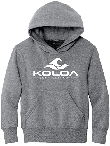Joe's USA Koloa Wave Logo Youth Hoodies-Pullover Hooded Sweatshirts in 13 Colors