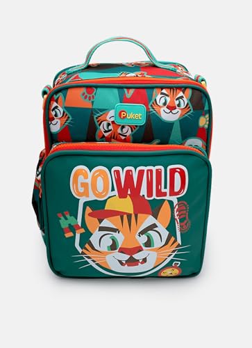 PUKET - Lancheira Térmica Puket com bolso Tigre Camping Verde