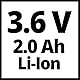 Einhell Akku-Gras und Strauchschere GC-CG 3,6/70 Li WT (3,6 V, 2,0 Ah Li-Ion Akku, 70 mm Grasscherenmesser, 110 mm Strauchscherenmesser, inkl. Ladekabel)
