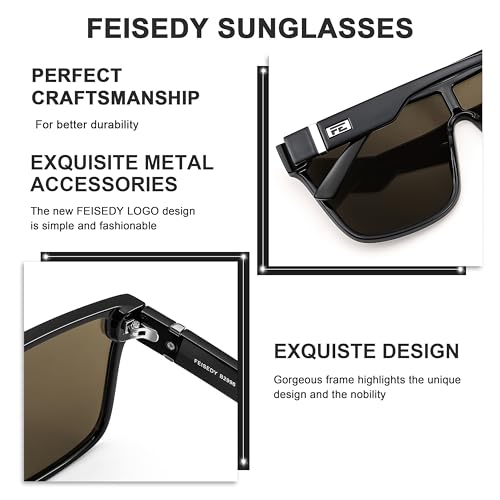 Image of FEISEDY Sunglasses for Women Men, Fashion Mirrored Single Lens Shades | 80s Rave Neon Oversized Sun Glasses, Driving Beach UV400 Sunnies B2996