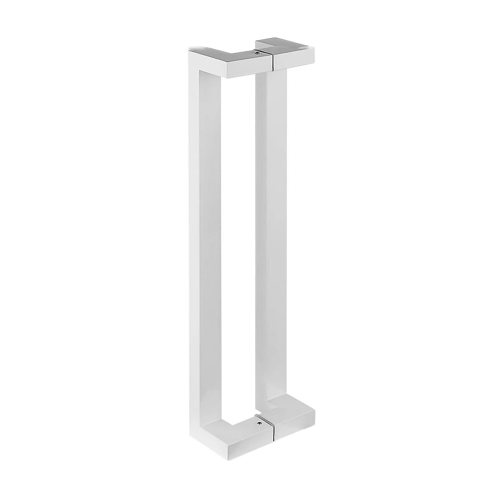 CWCQGH 23.6in/31.5in/47.2in/59in Entry Door Handle,Commercial Stainless Steel Push Pull Door Handle for Shower Glass Sliding/Barn Door/Interior Exterior Door,Include Fittings,White-80cm/31.5in