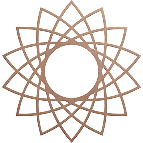 Image of Ekena Millwork 26 inchOD x 10 inchID x 1 /4 inchT Eleanor Wood Fretwork Pierced Ceiling Medallion, Walnut