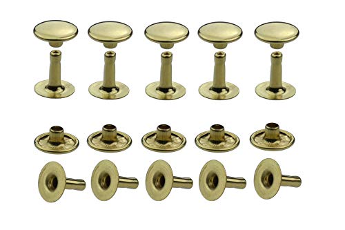 Ista Tools - Rivetti a testa singola, 6 mm, 7 mm, 9 mm, 10 mm, 13 mm, qualità top, 50, rivetti cavi RF (13 x 11 mm) giallo, testa singola