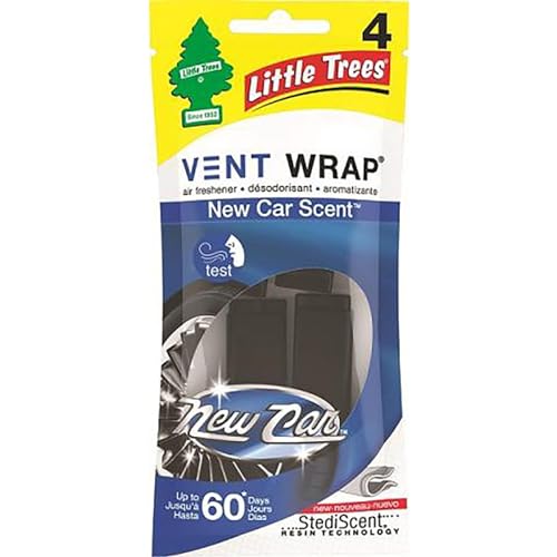 Image of LITTLE TREES Car Air Freshener | Vent Wrap Provides Long Lasting Scent,Invisibly Fresh | New Car Scent,Air Fresheners,(Pack of 24)