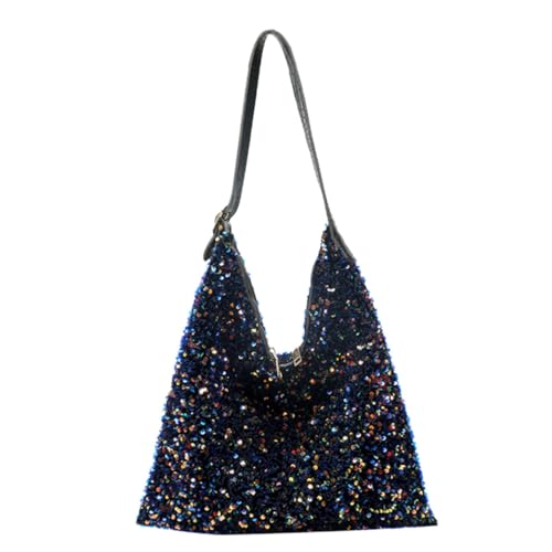 Bolso de hombro con lentejuelas y lona para mujer bolso de mano casual crossbody sling bag