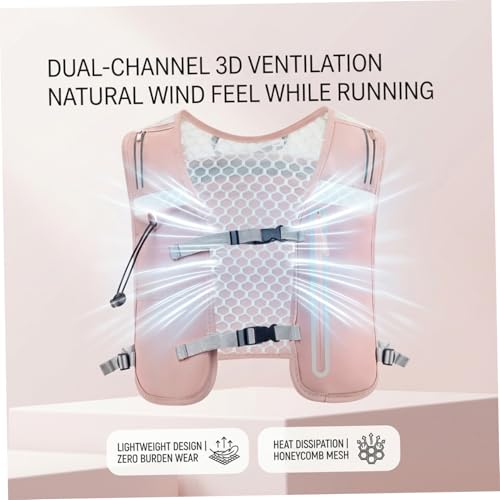 Chaleco para correr transpirable mochila para correr ajustable ligera con hidratación 6