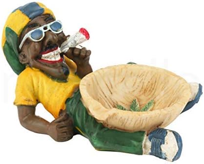 Mantello Jamaican Man Holding Ashtray Smoking