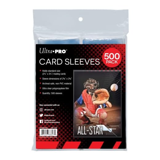 Ultra PRO Clear Card Sleeves for Standard Size Trading Cards measuring 2.5" x 3.5" (500 count pack)